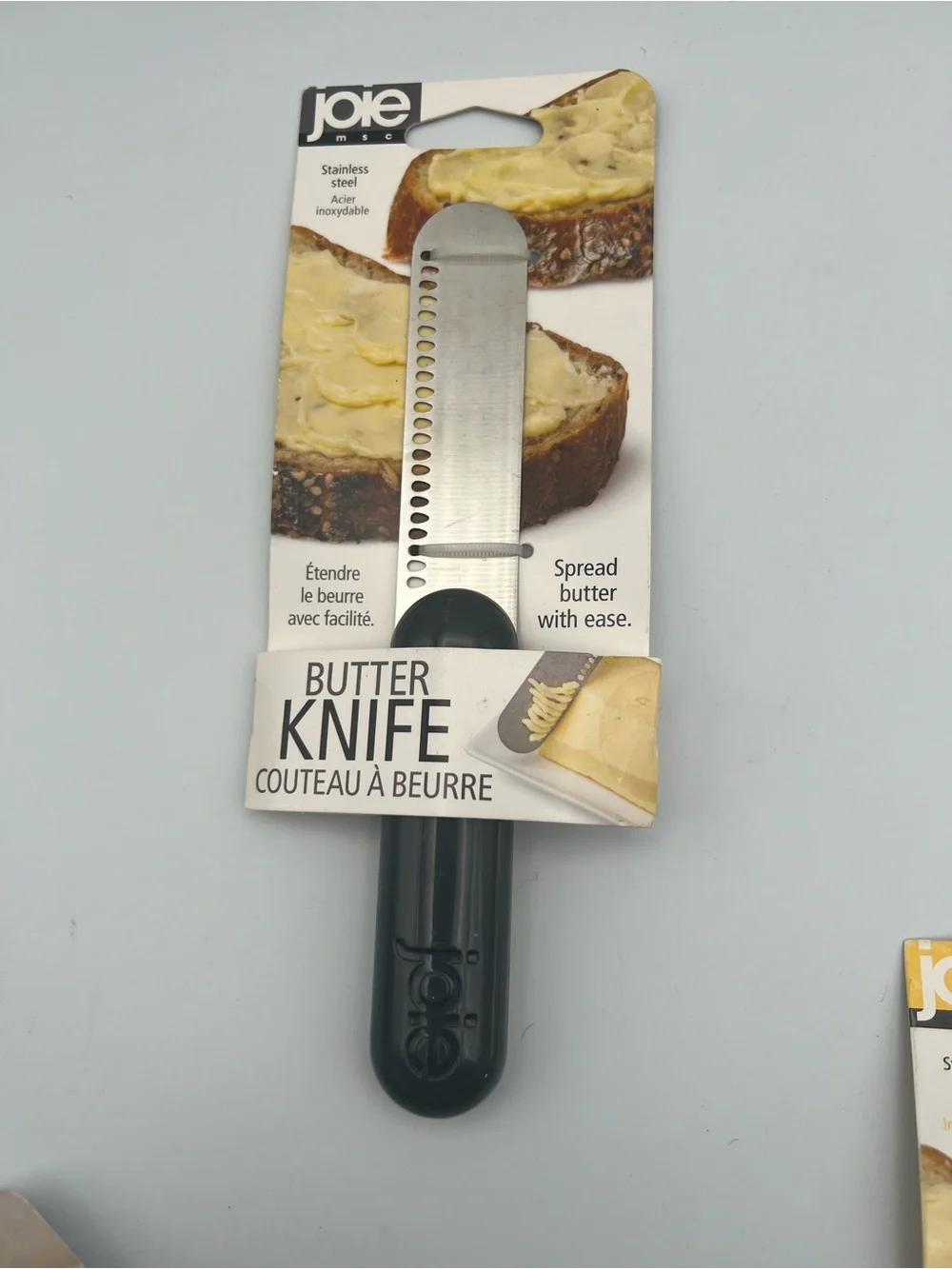 Joie Stainless Steel Butter Knife with Dark Gray Handle